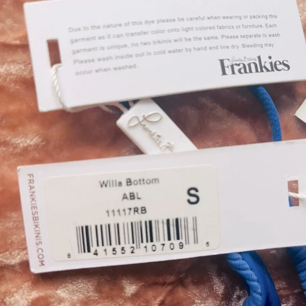 Frankie’s Bikini S/L: Sm Blue Amparo Willa Bottoms, Lg Blue Amparo Kailyn Top
